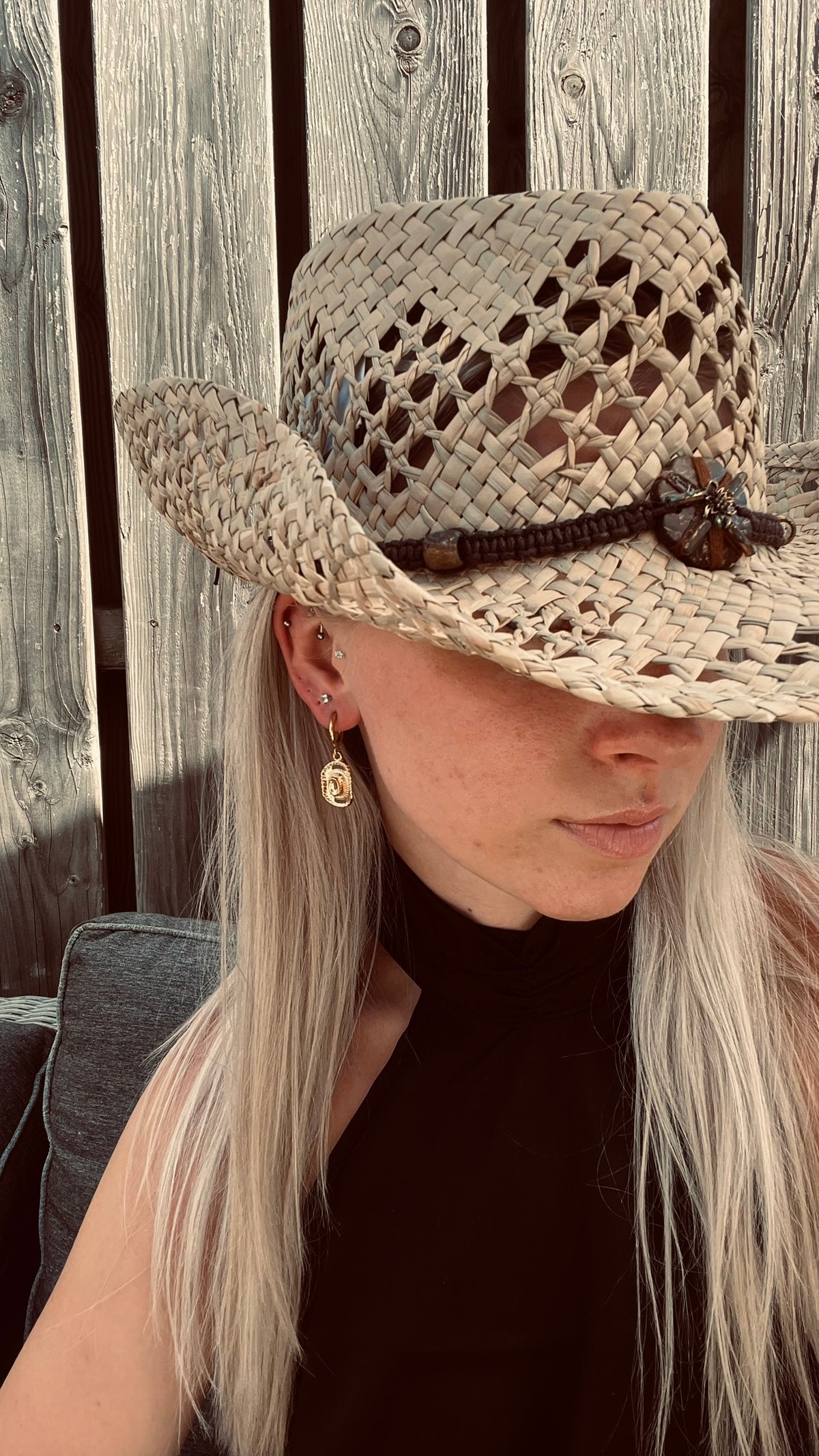 Gouden Cowboyhoed Oorbellen