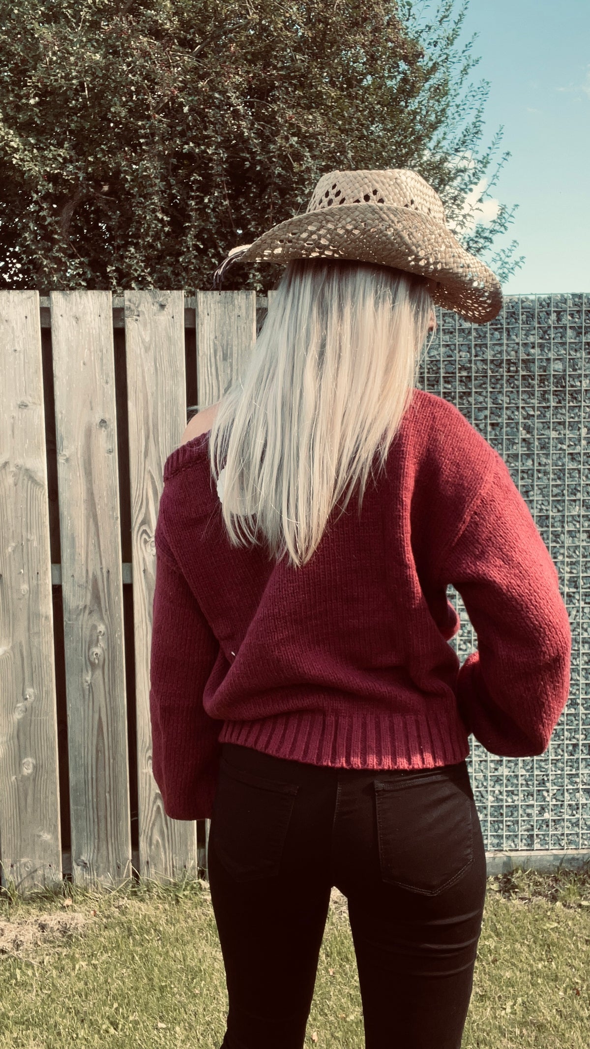 Burgundy American Spirit Sweater