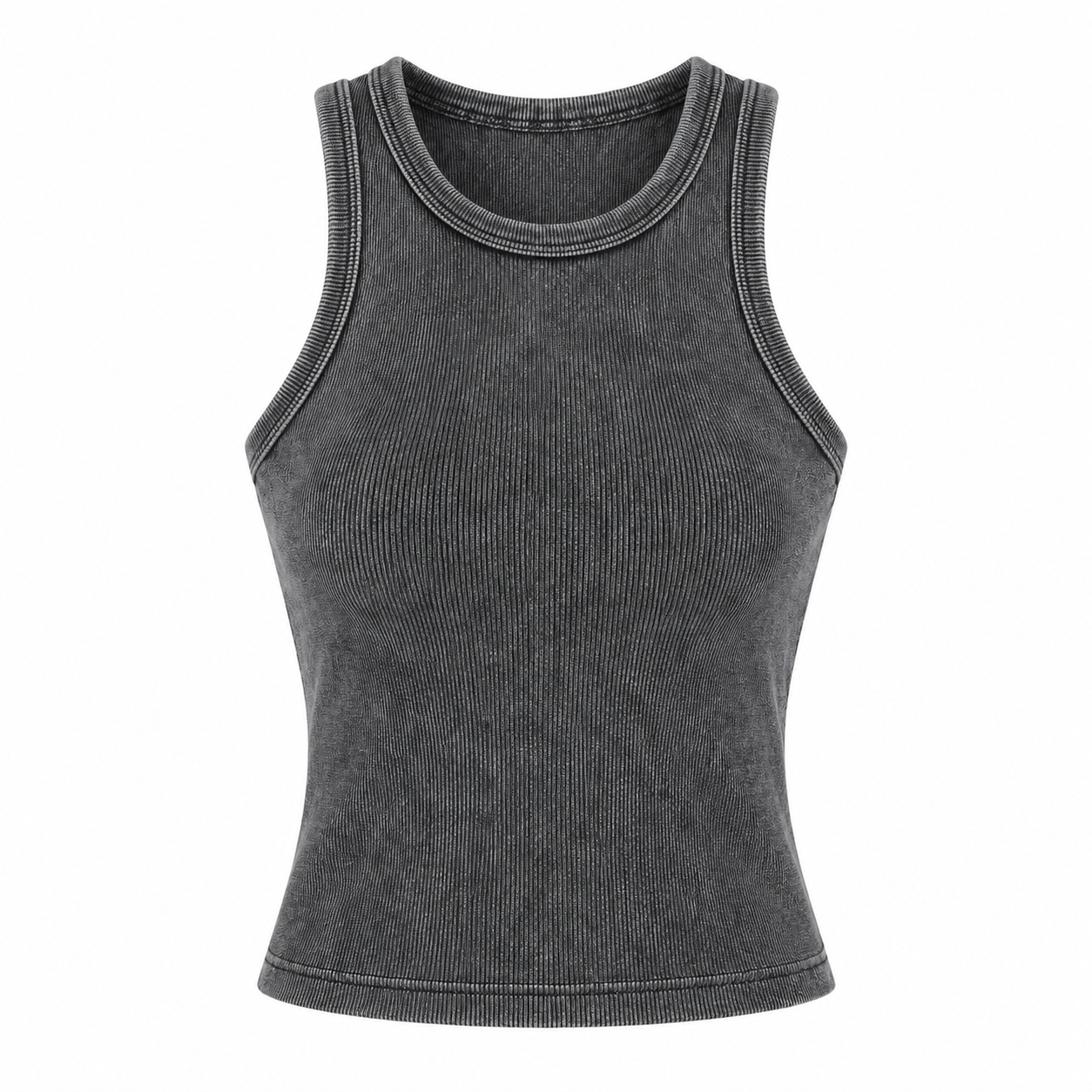 Grijze basic tanktop