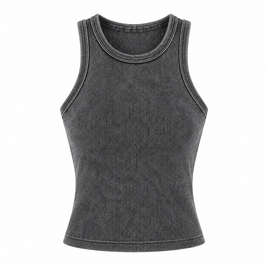 Grijze basic tanktop