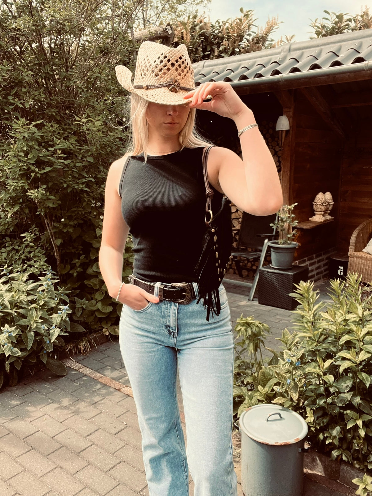 Zwarte tanktop