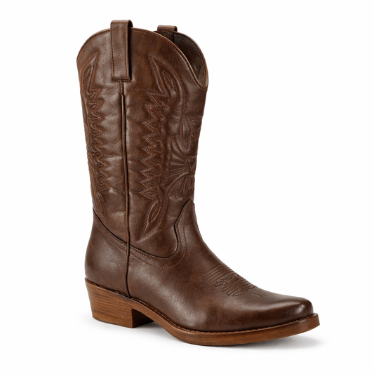 Bruine Cowboylaars Met Sterrenzool