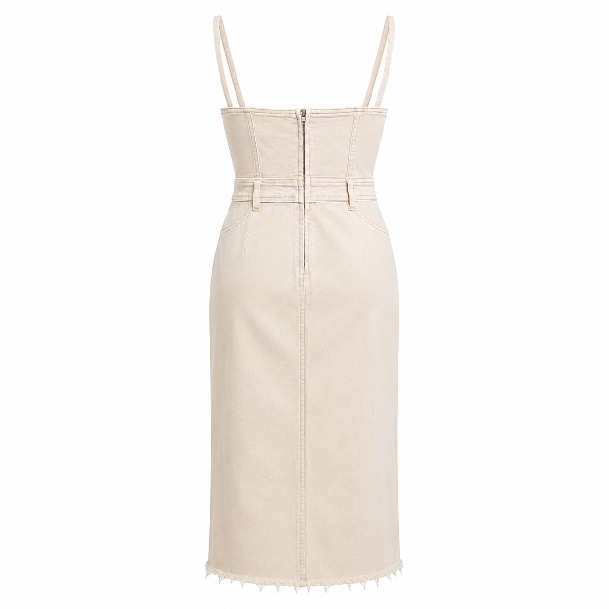 Denim Corset Midi Jurk