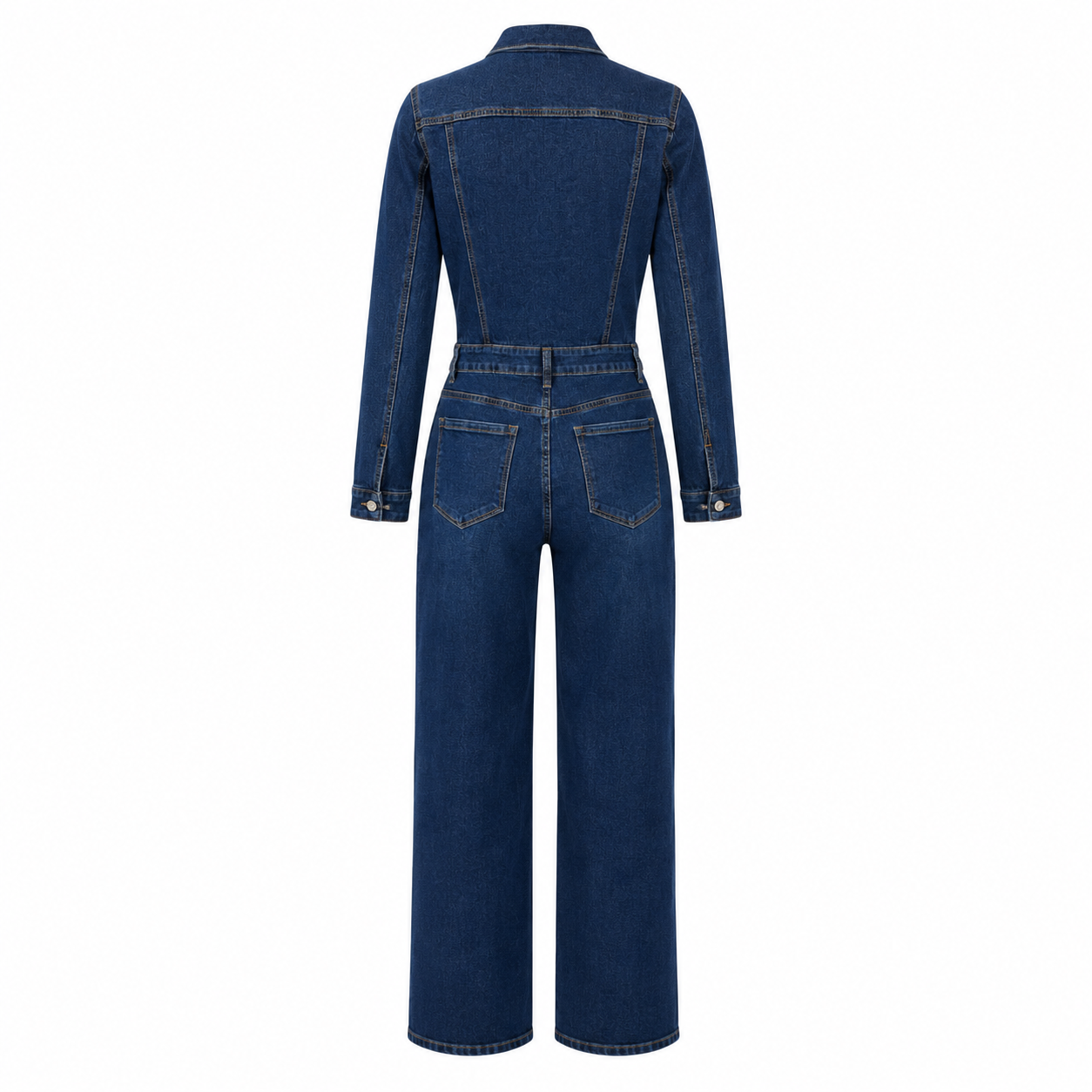 Denim Jumpsuit Met Lange Mouwen