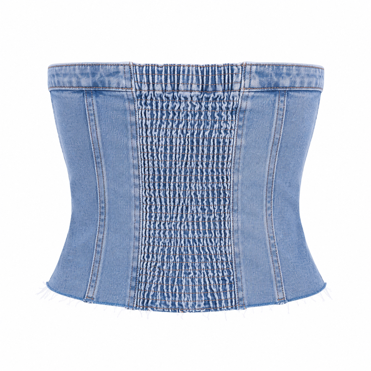 Denim Strapless Top