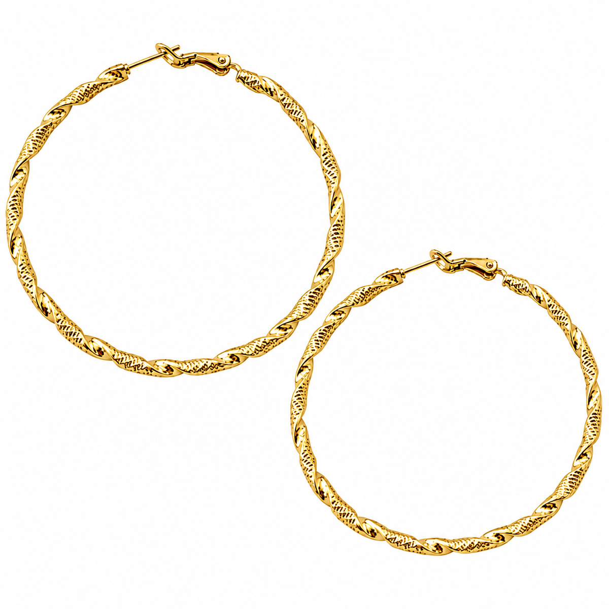 Gedraaide Hoepeloorbellen Goud