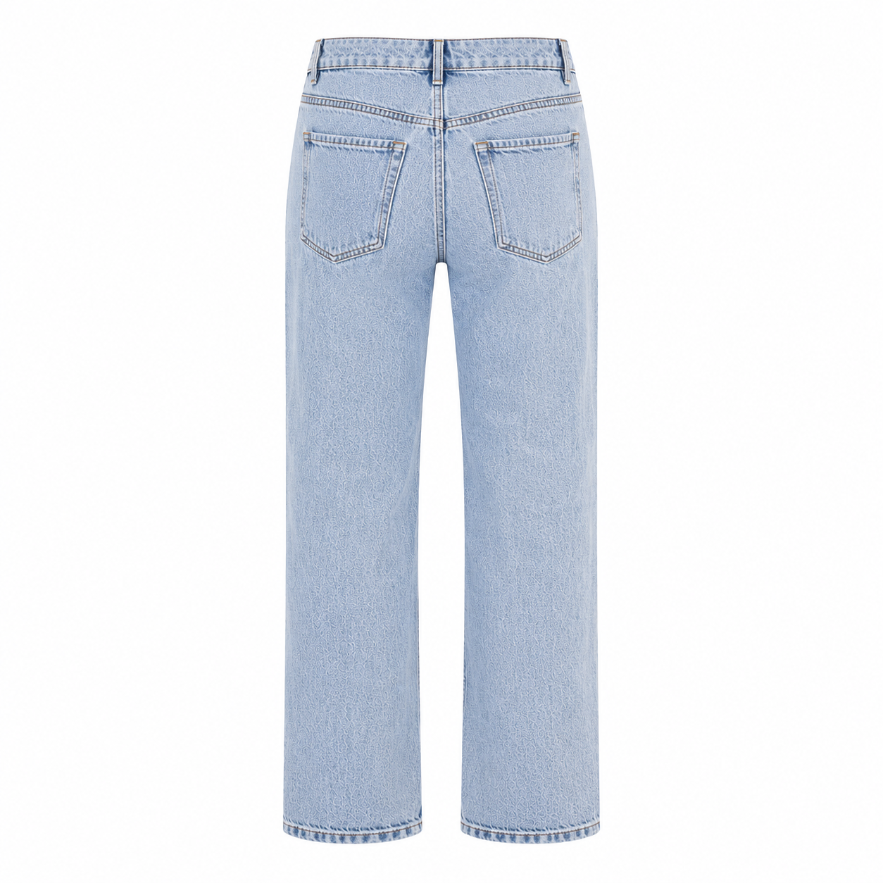 Mid Waist Straight Leg Jeans