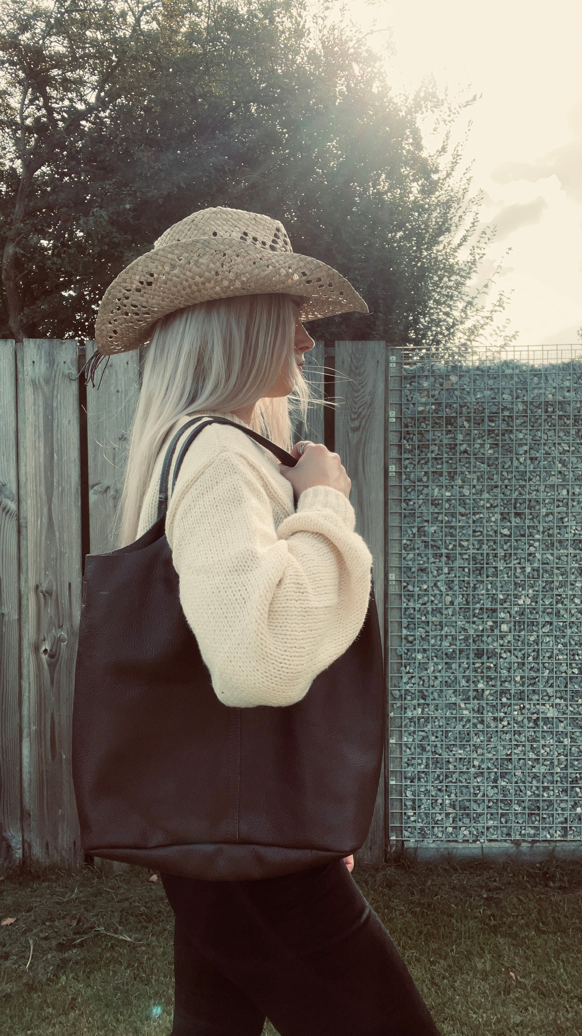 Bruine leren tas