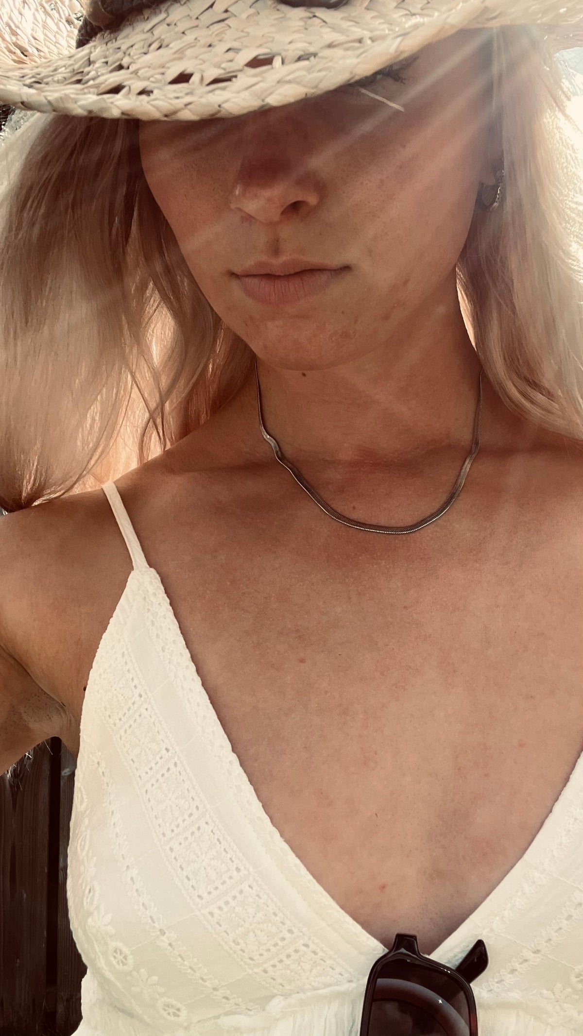 Platte Visgraat Ketting Zilver