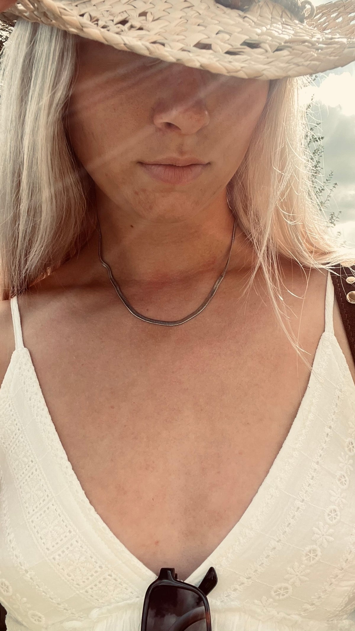 Platte Visgraat Ketting Zilver