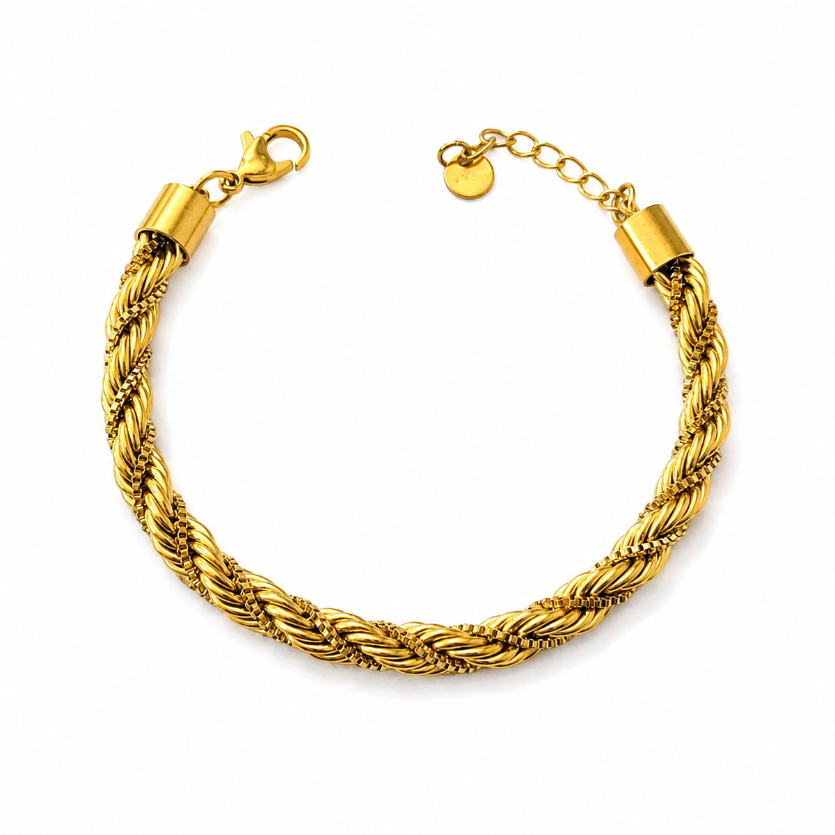 Gouden gevlochten armband