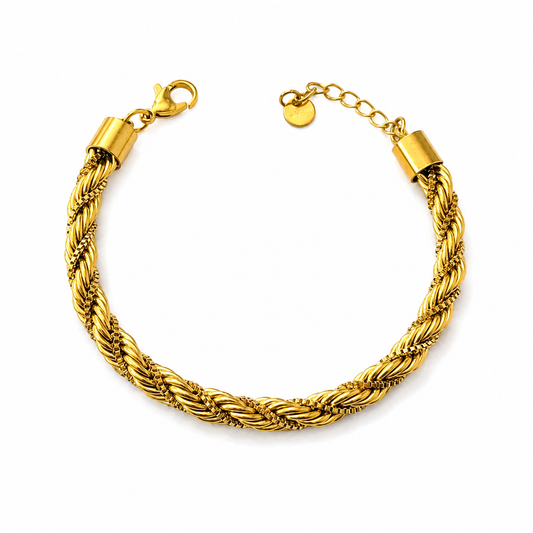 Gouden gevlochten armband