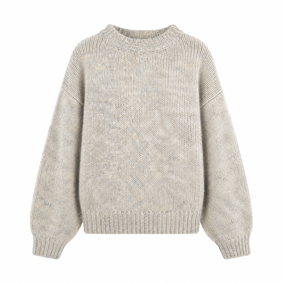 Grijze gebreide sweater