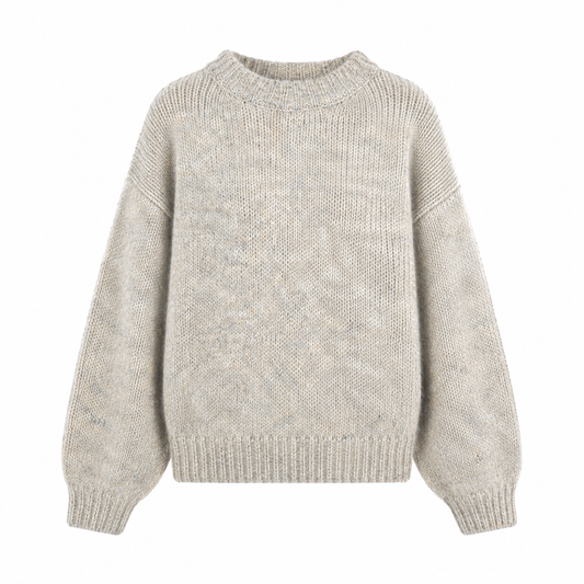 Grijze gebreide sweater