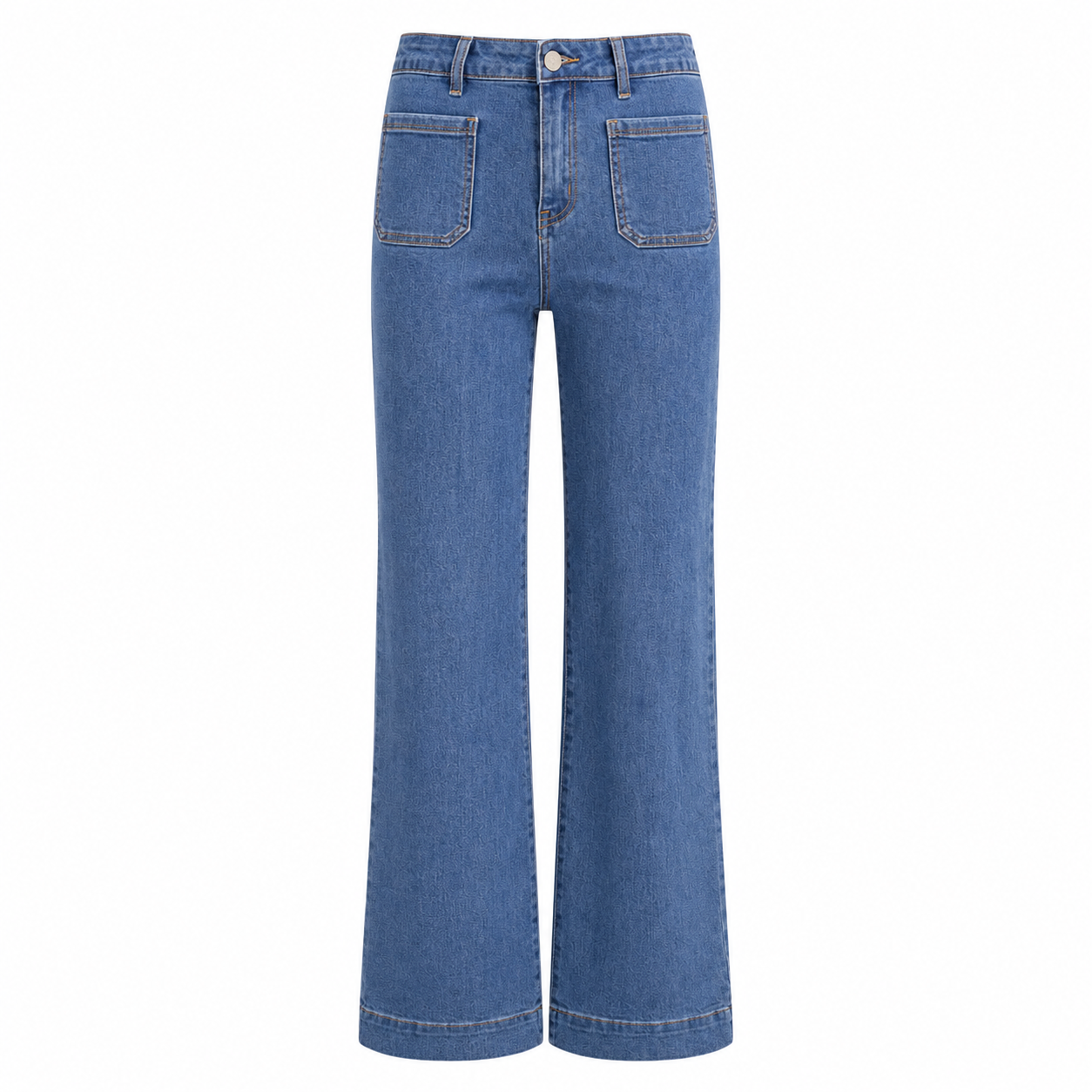 Vintage Look Straight Leg Jeans
