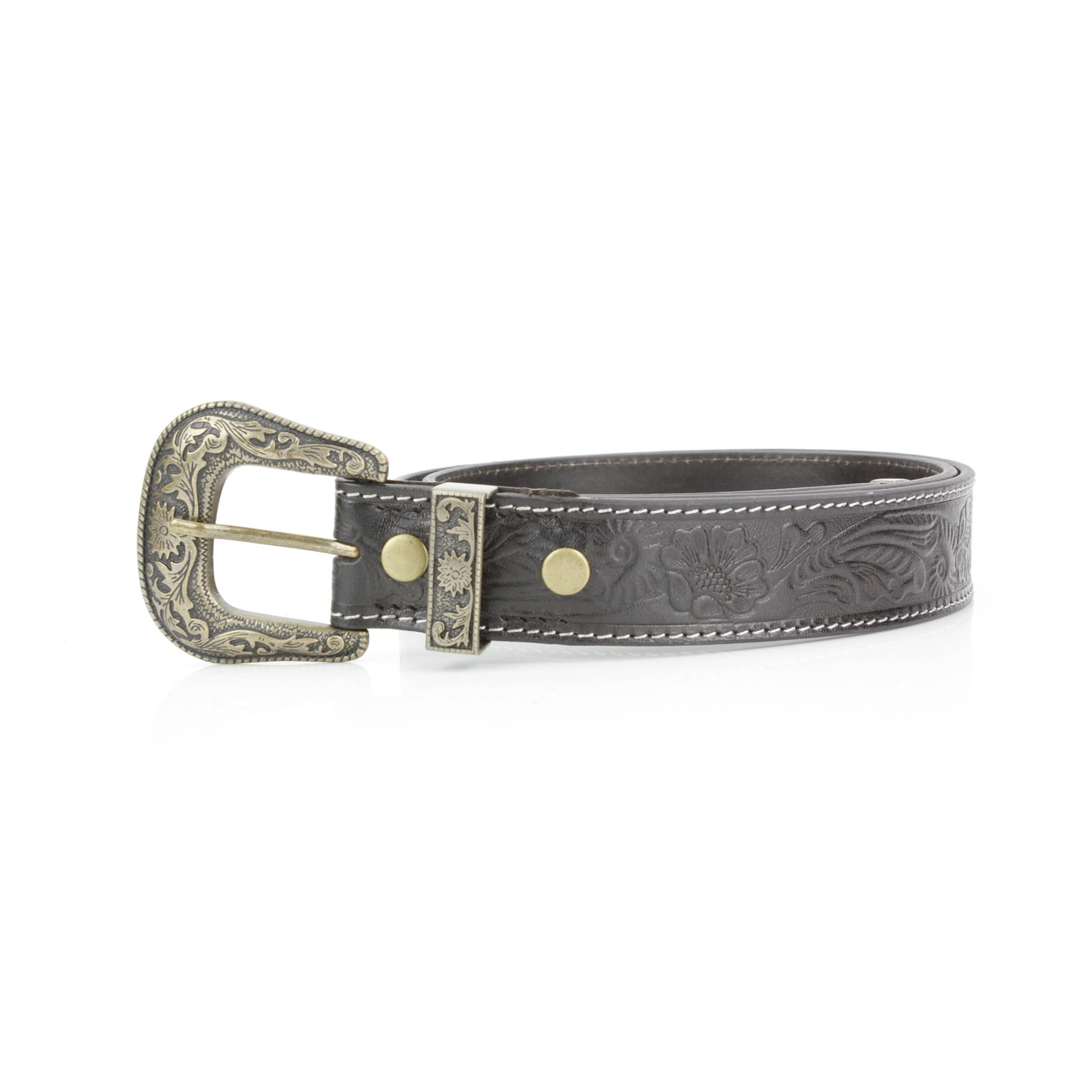 American Bison Zwarte Leren Riem