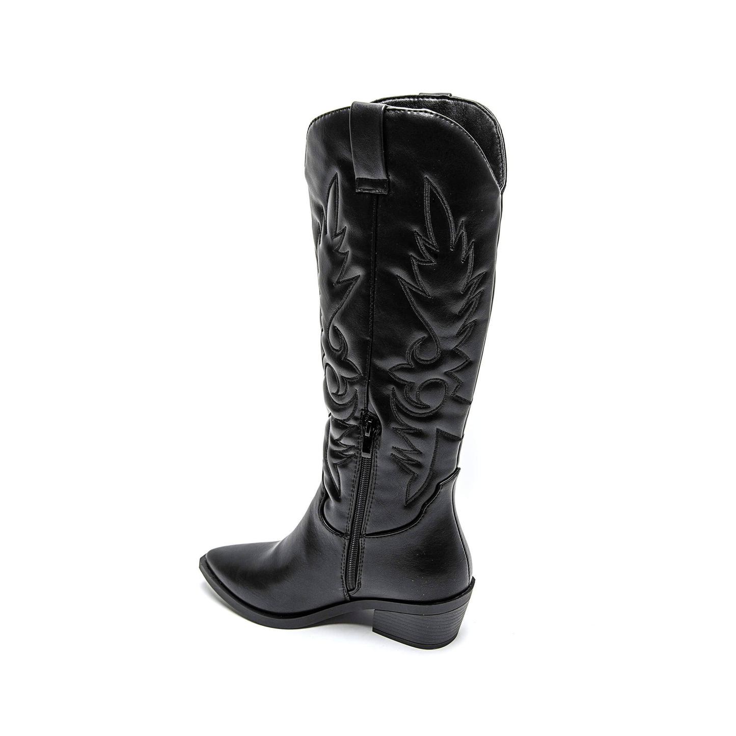 Ideal Shoes Hoge Zwarte Cowboylaars