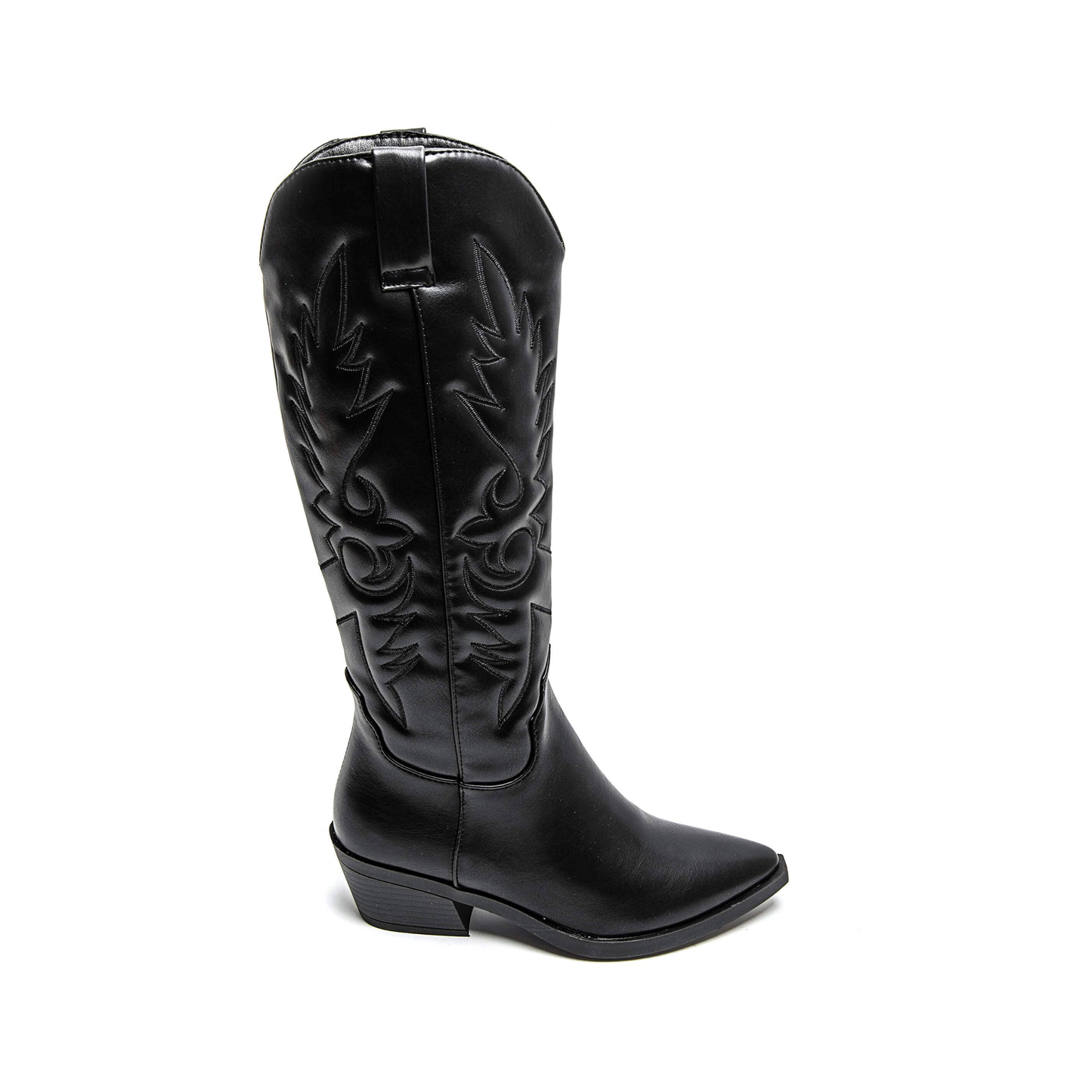 Ideal Shoes Hoge Zwarte Cowboylaars